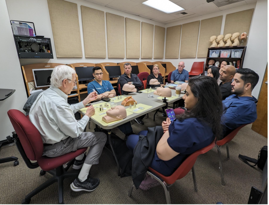 Students of the MS program in orofacial pain and oral medicine in the summer Bootcamp reviewing the theory and techniques of Trigger point injections under the supervision of expert faculty.